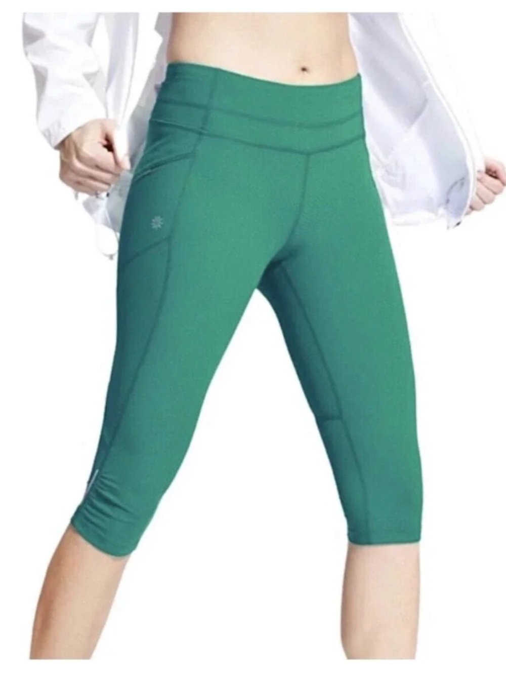 EUC – Athleta – Dobby Be Free Knicker – Green – Medium